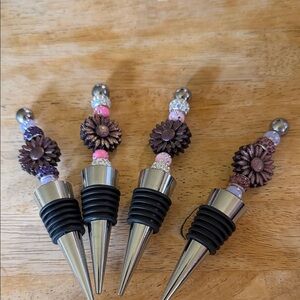 Decorative Wine Bottle Stoppers - Set of 4